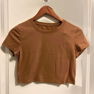 Brown crop top